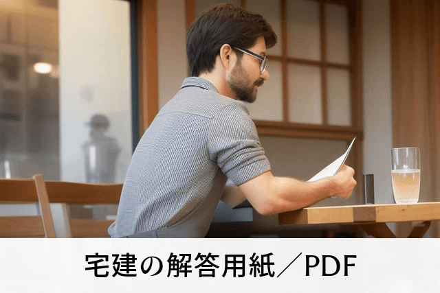宅建の解答用紙／PDF
